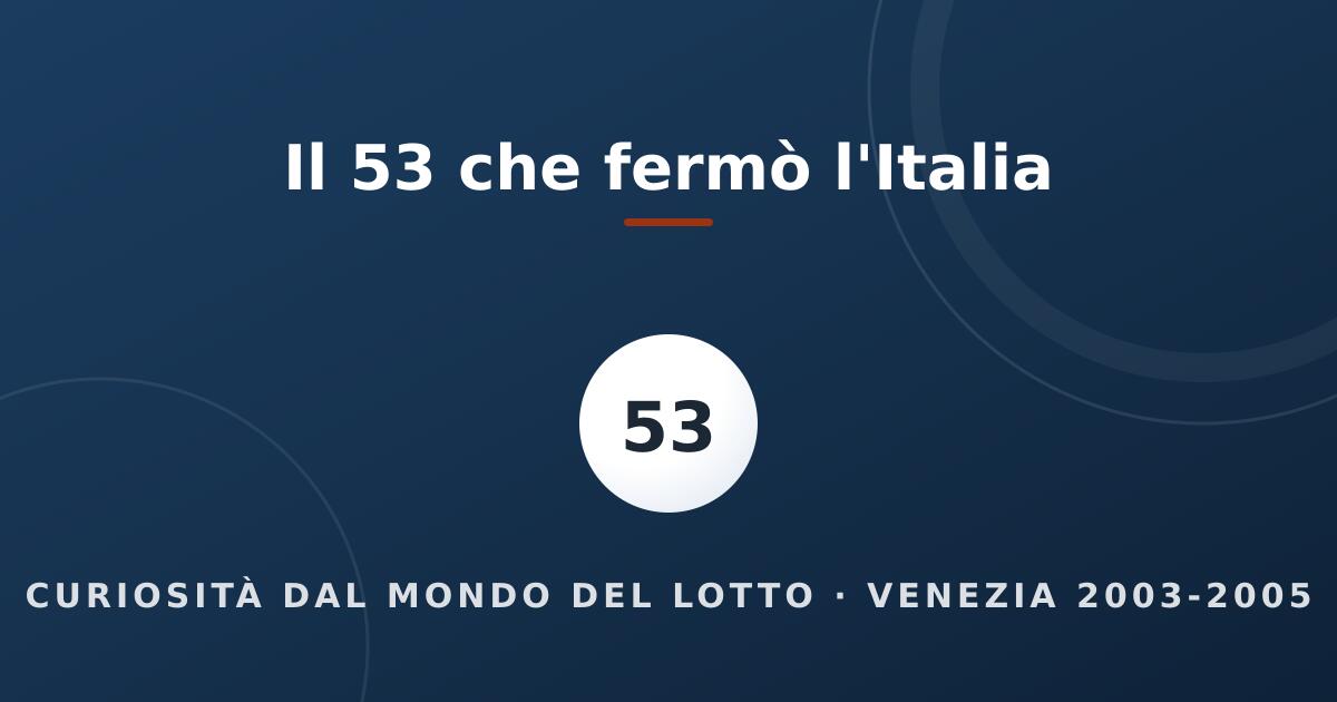 La pallina del 53 sul fondo blu del sito