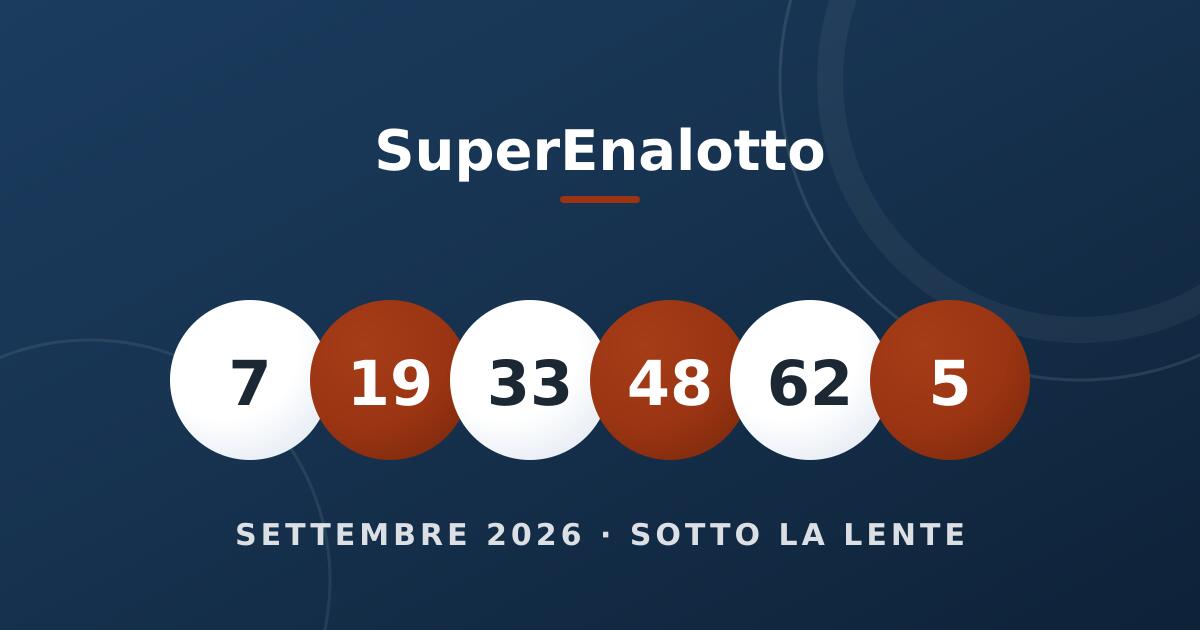 Le palline dei numeri protagonisti (settembre 2026)