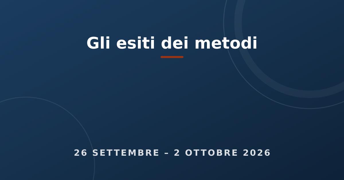 Le palline dei numeri degli esiti della settimana 26 settembre – 2 ottobre 2026